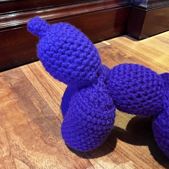 Hand Crocheted Balloon Dog Animal Plushie! - Picture 7 of 12